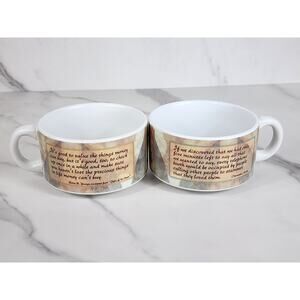 Chicken Bowl Soup Mug Cup For The Soul Giftco Kitchen Dinnerware x2 Vintage